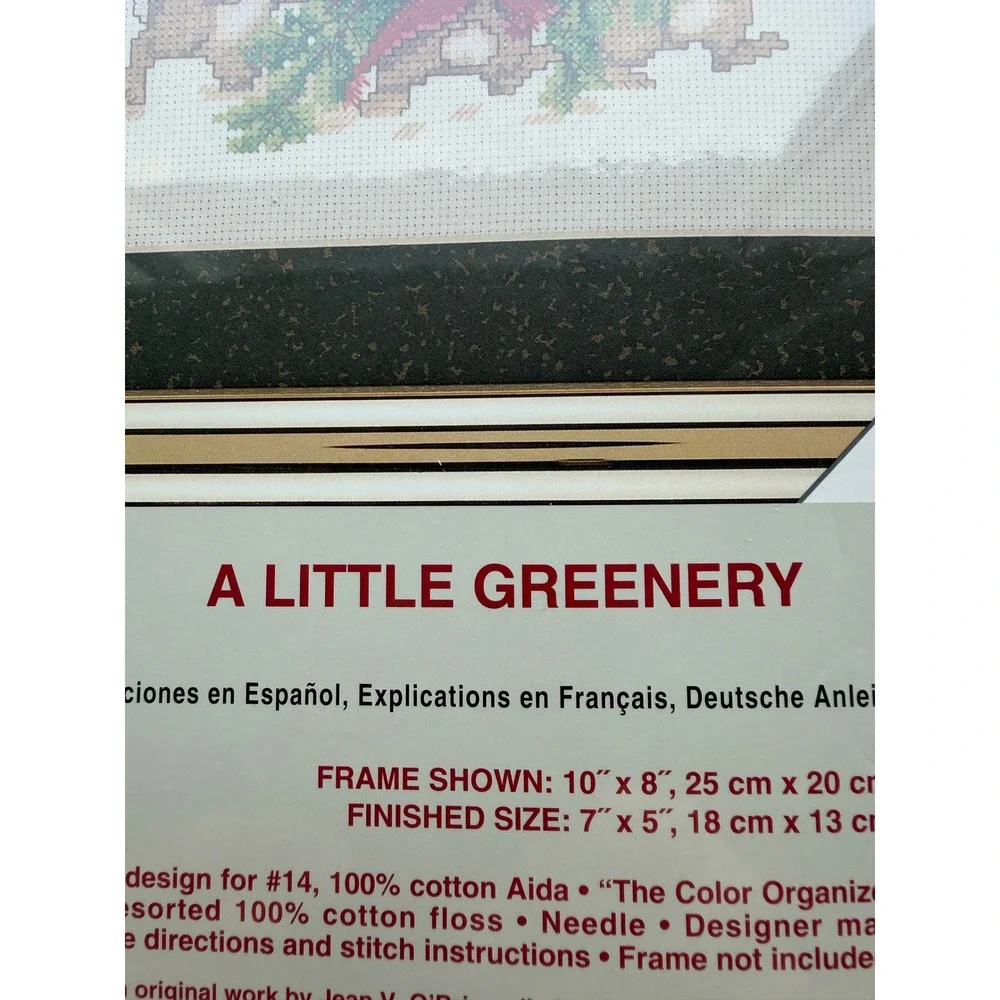VTG JCA Weekenders Cross Stitch Kit A Little Greenery Bunny Rabbit Christmas DIY